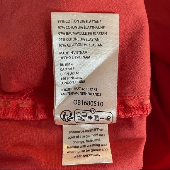 Pilcro x Anthropologie slim straight Orange Cropped utility Pants 20640 - Picture 9 of 12